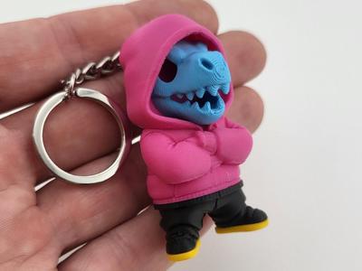 Street Style Skeleton Keychain trex NO AMS