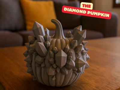 DIAMOND PUMPKIN / AUTUMN DECOR / ABSTACT PUMPKIN