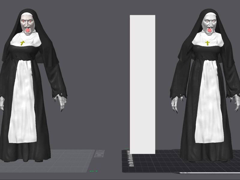 The Nun Scary Face Horror Halloween AMS Ready 