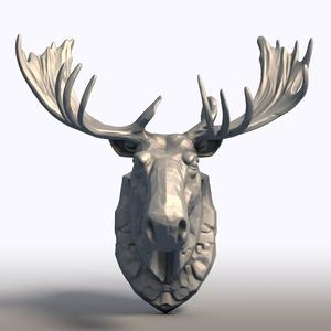 Moose Head Wall Sculpture Majestic Wildlife Trophy