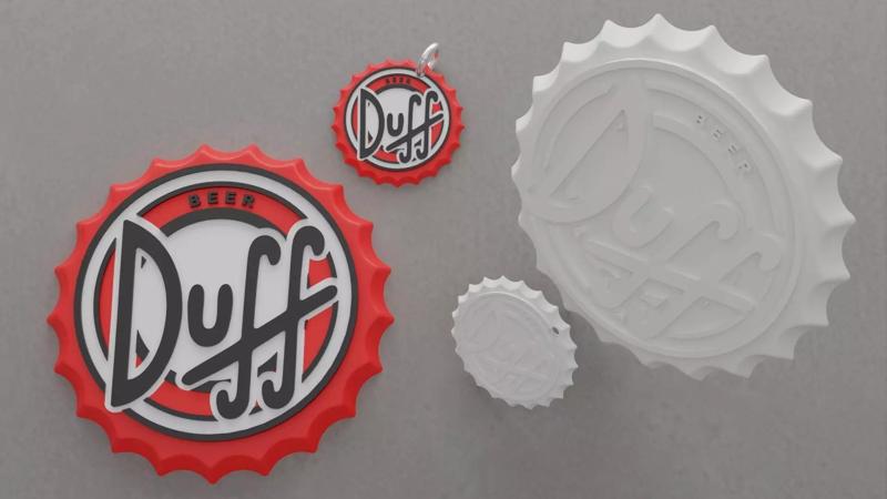 PORTA COPOS E CHAVEIRO DUFF