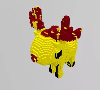 Pixelated Reindeer