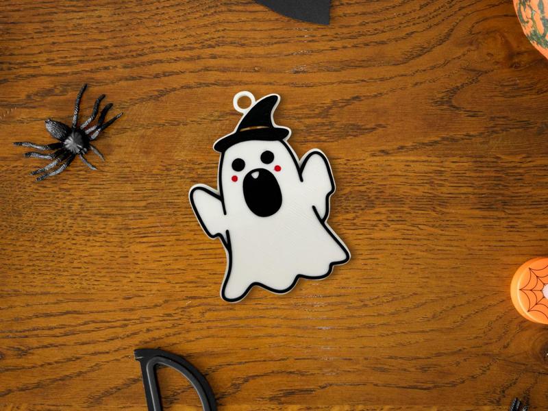Screaming Witch Ghost Keychain