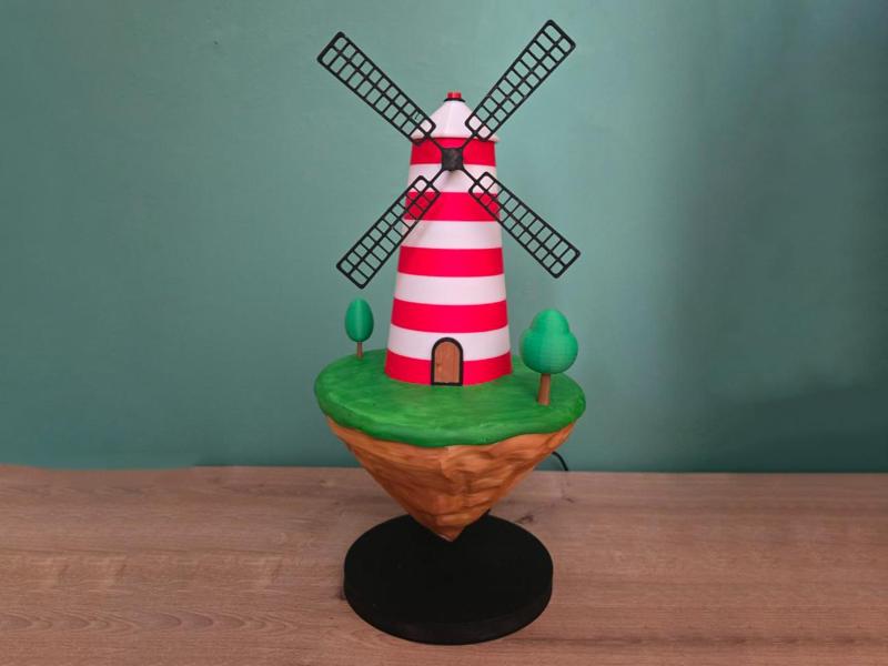 Floating Island Windmill Lamp