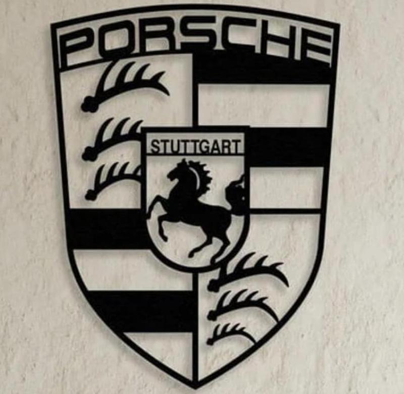 Porsche Stuttgart Logo Wall Art