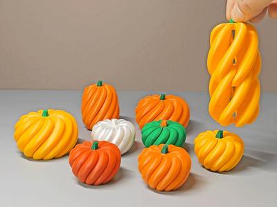 Spiral Pumpkin with Limits Print in Place Spiral Crossover Toy TD6 Pumpkin