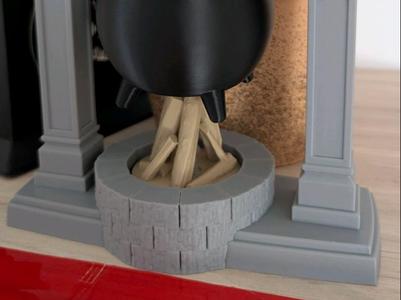 chimenea para caldero de halloween