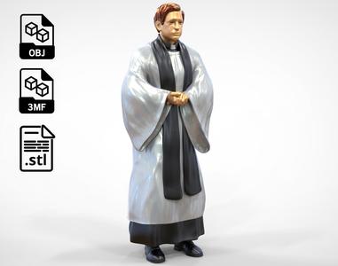 N1 Man vicar clergy in the church