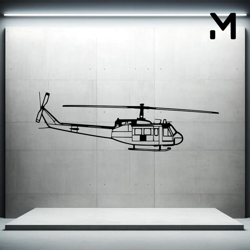 Wall Silhouette: uh 1 iroquois huey 1970