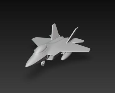 F-22 Fighter Jet - Stealth Fighter Jet 3D Model for 3D Printing