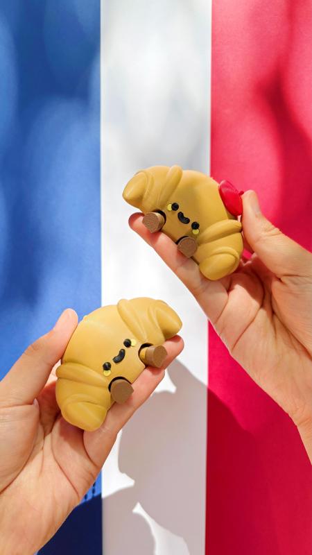 Cute Articulated Croissant | No AMS | Print-in-place | Support-free