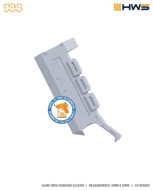 144WS-009A Standard Cleaver. 3D Printed Cleaver STL for Mecha Model Kits.