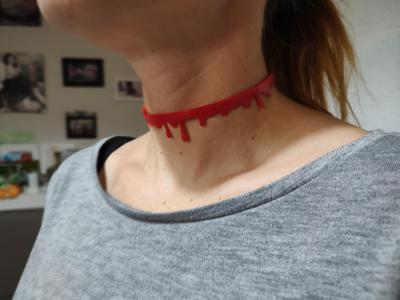 Bloody Cut Choker – Halloween / Cosplay 3D Necklace