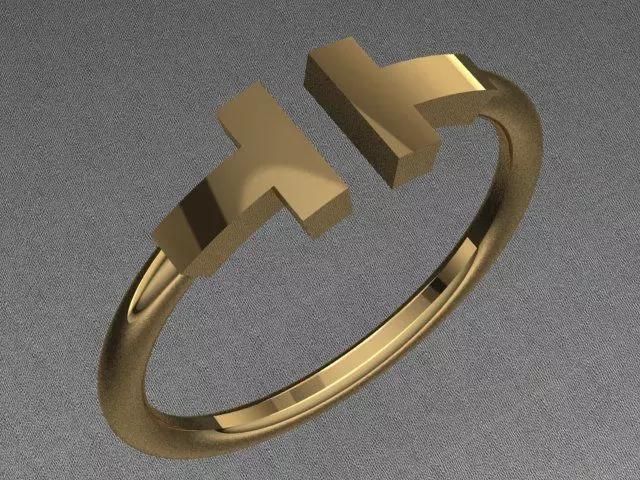 Tiffany Style Golden Wire Ring