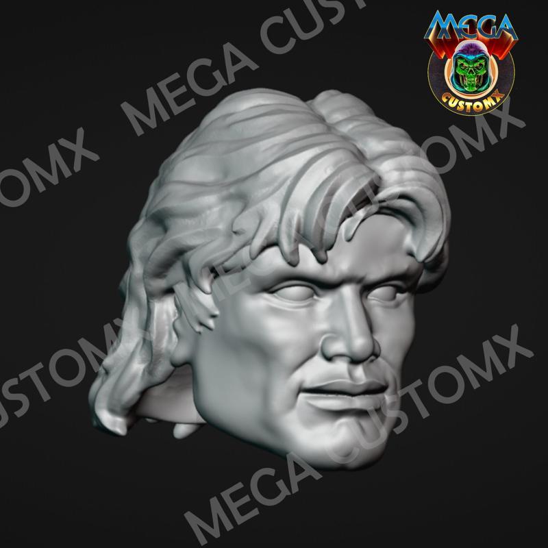 He-Man Dolph Lundgren Head Style 2 for MOTU Origins