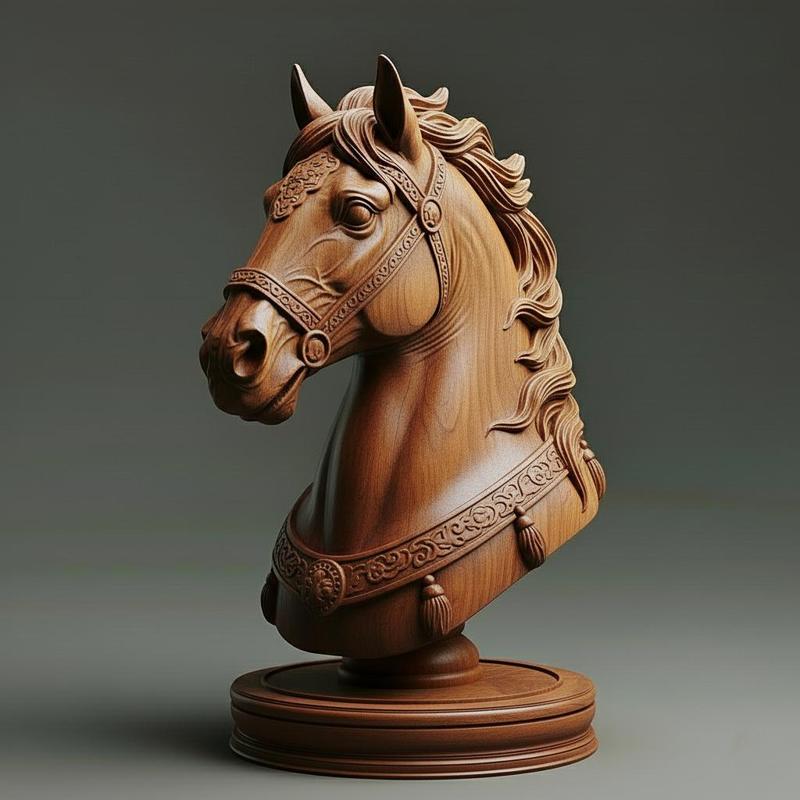 Medieval Chinese Knight Chess Piece