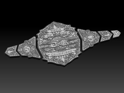 Boxing Championship Title Belt – High-Detail Modular Plates | STL (Cosplay, Trophy, Wall Display)
