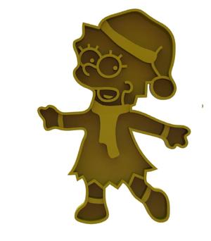COMMERCIAL USE LICENSE christmas cookie cutter Lisa simpsons themed