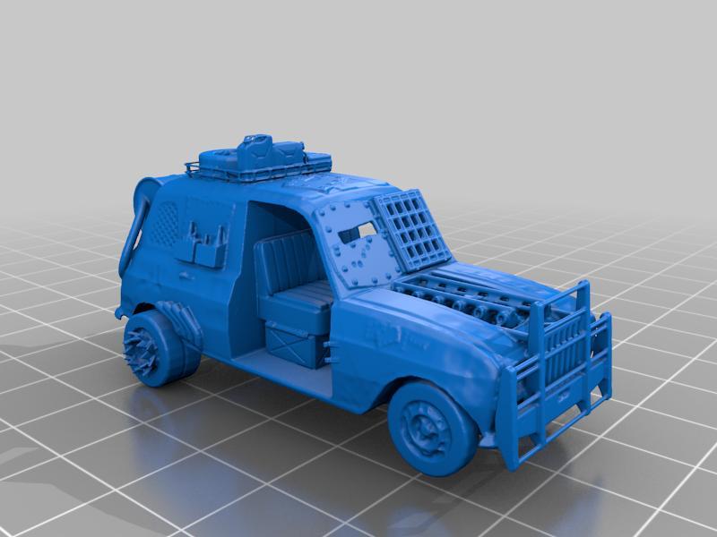 Bitume/Gaslands Renault 4L post-apocalyptic