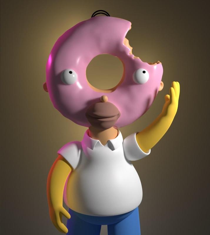 DONUT HEAD HOMER - SIMPSONS