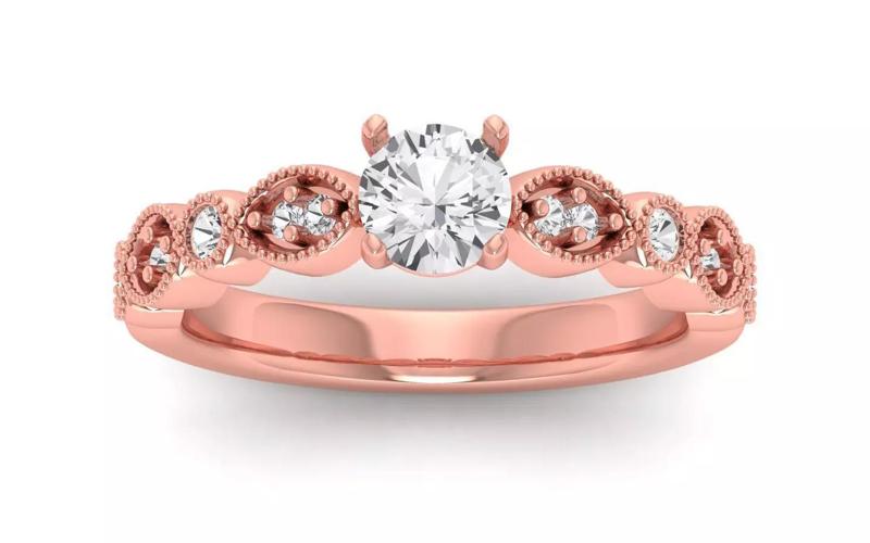 Solitaire Wedding Engagement Women Ring Twisted Band Ring