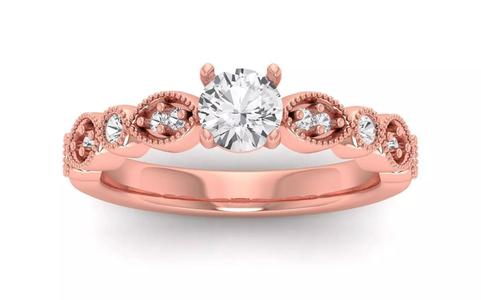 Solitaire Wedding Engagement Women Ring Twisted Band Ring