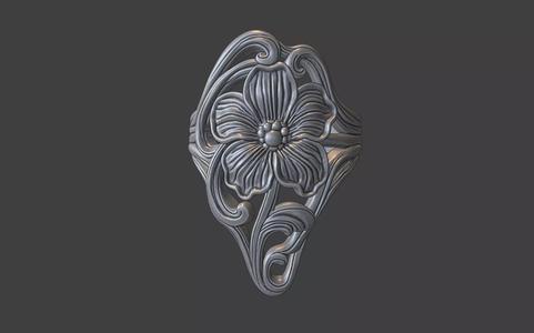 art nouveau floral ring v1 nature inspired