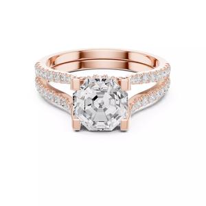 Split Shank Octagon Cut Engagement Wedding Ring 3DM STL Video