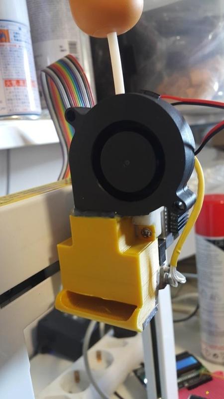 PP3D UP Plus extruder cooling duct for hot printing (ABS, PETG, PC..)