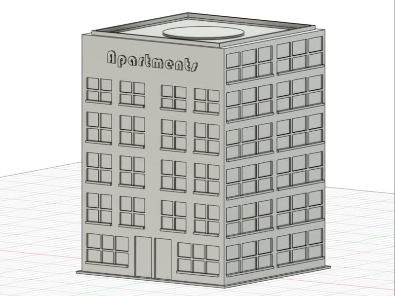 Urban Skyscraper Facade (Diorama – No Supports)
