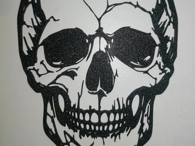 Cracked Skull Silhouette – Gothic Wall Art