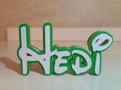 Disney Name Sign Hedi Kid Room Wall Decor Tag 