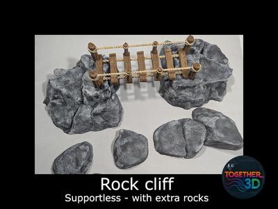 Rock cliff - DND scenery (supportless)