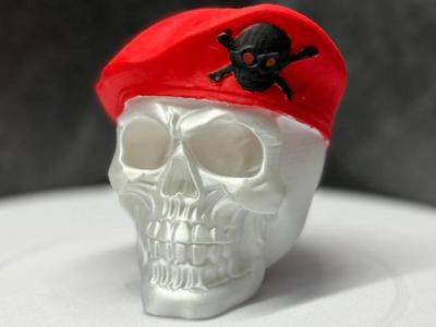 Skull with beret