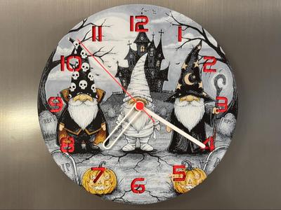 Wall/Desk Clock Halloween Gnome