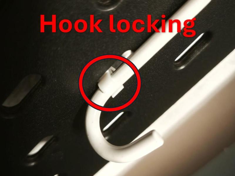 Locking clip Skadis hook