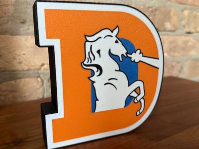Denver Broncos Retro Logo Light Box