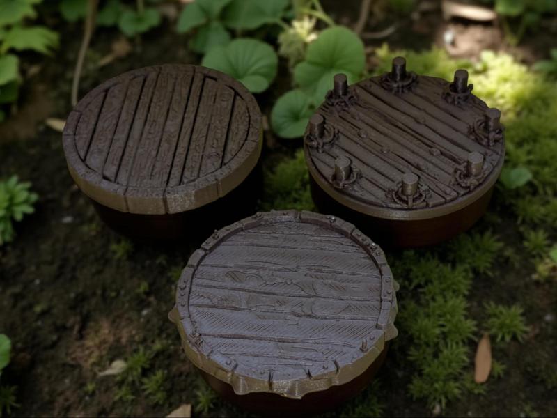 wood Base Plates for Miniatures