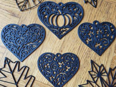 Romantic Heart Ornament Collection (Autumn Style)