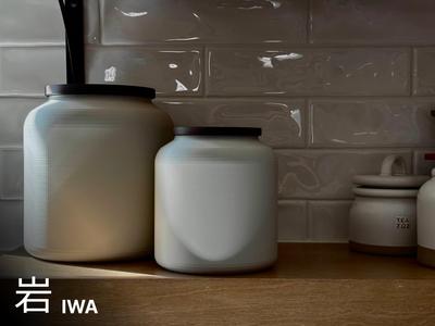 Stoneware Canister with Airtight Lid | "Iwa" 岩