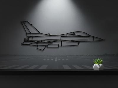 F-16 Fighter Jet Minimalist Wall Decor