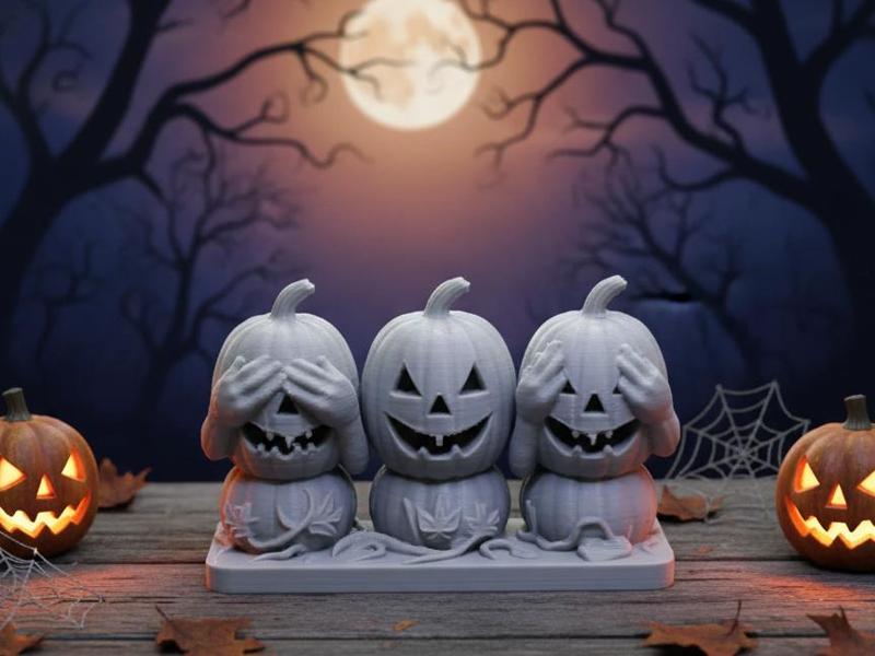 Halloween Pumpkins – Hear No, See No, Speak No