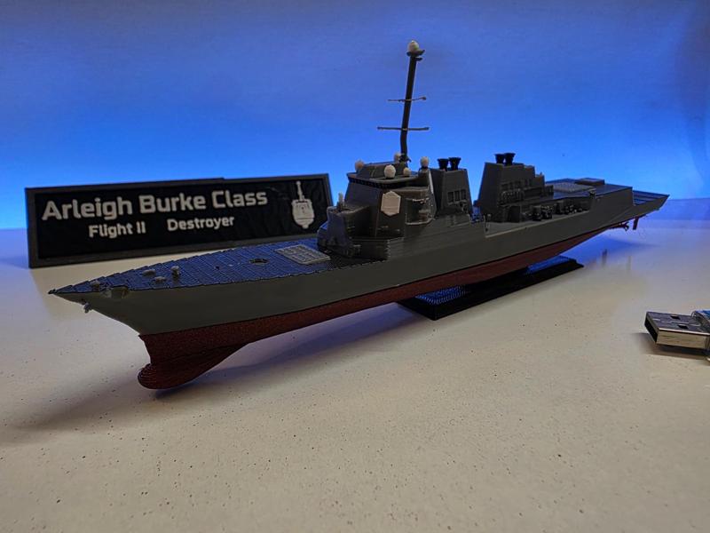 US Navy Arleigh Burke Class Destroyer Model Ship