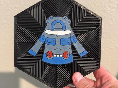 #437 Bronzong Hex Wall Art