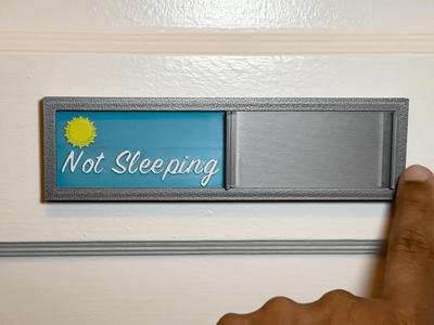Bedroom Sign | Sleeping or Not Sleeping | Custom