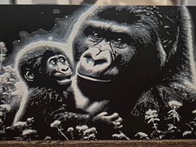 Gorilla and baby