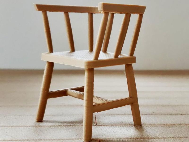 Miniature Dining Chair 1/12 Scale for Dollhouse