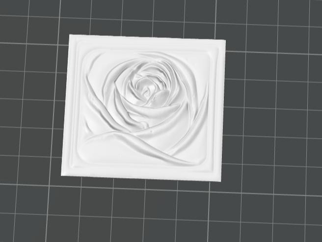 Rose relief as stucco or decorative tile