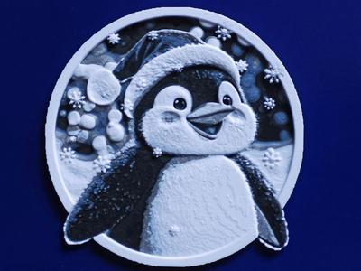 Lovely Penguin V1 Christmas Ornament in 4 Colors