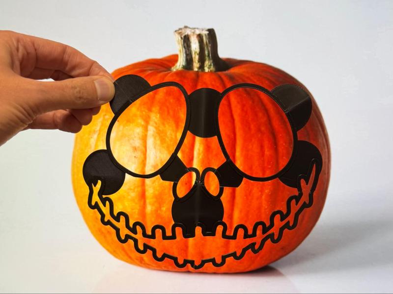 Flexible pumpkin carving templates